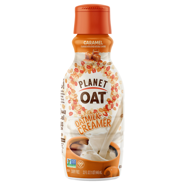 Planet Oat Dairy Free Caramel Flavored Oatmilk Coffee Creamer