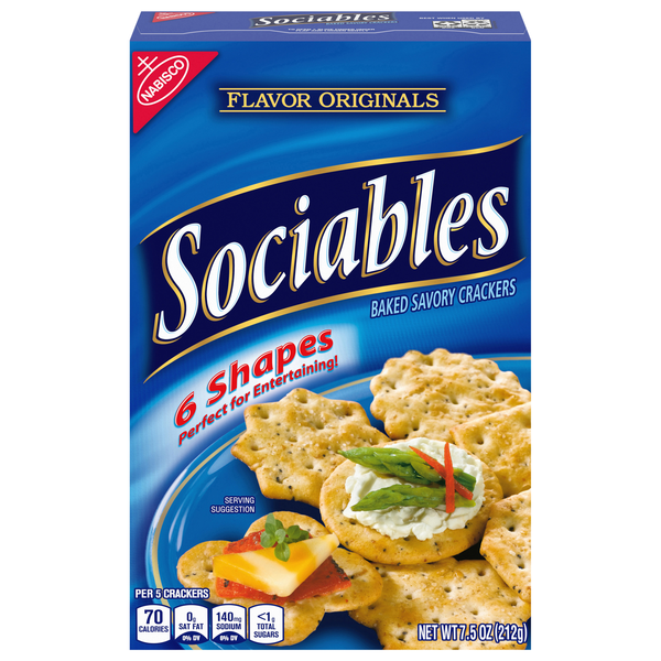 Sociables Baked Savory Crackers
