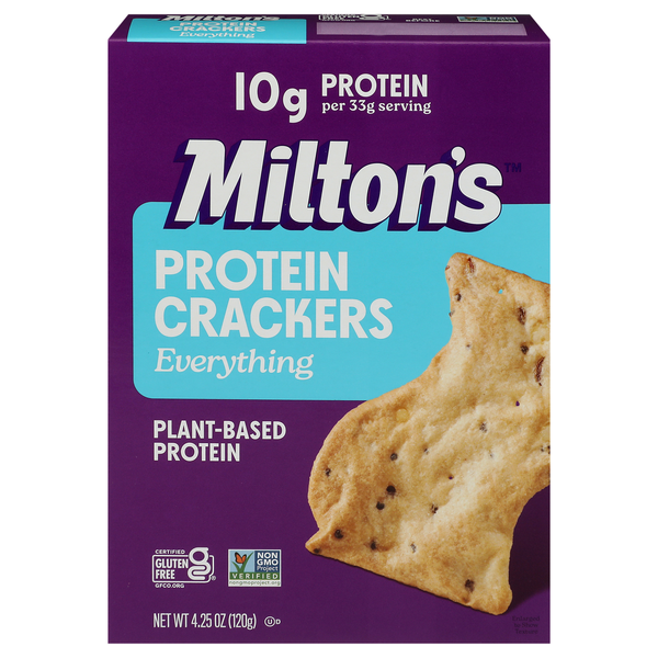 Milton's Plant-Based Everything Protein Crackers