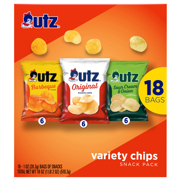 Utz Variety Chips Snack Pack - 18 ct