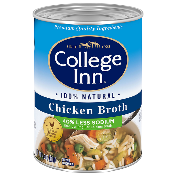 College Inn 100% Natural Gluten Free Less Sodium Chicken Broth