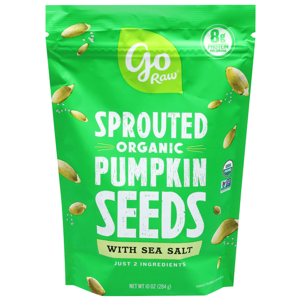 Go Raw Sprouted Organic Pumpkin Seeds with Sea Salt