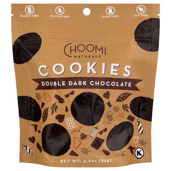 Choomi Naturals Gluten Free Double Dark Chocolate Cookies