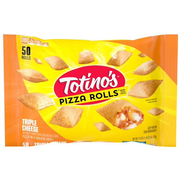 Totino's Triple Cheese Pizza Rolls Snacks - 50 ct Frozen