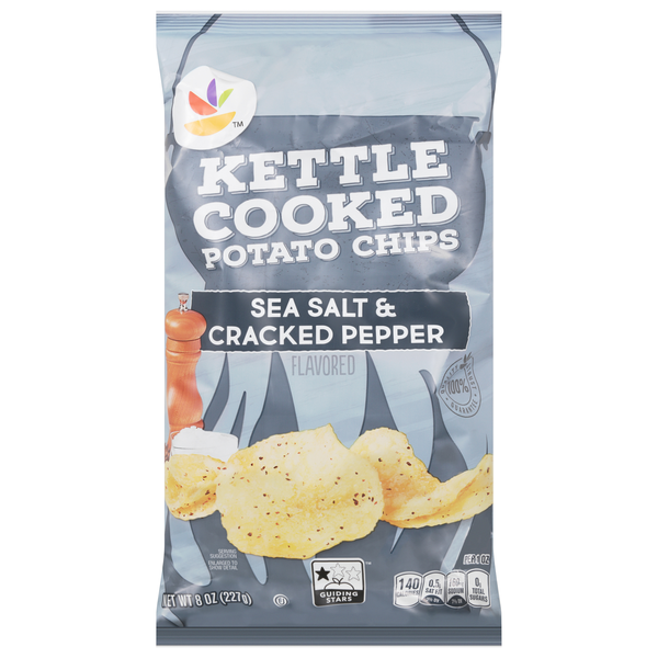 Our Brand Sea Salt & Cracked Pepper Kettle Cooked Potato Chips
