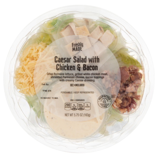 Hannaford Caesar Salad with Chicken & Bacon