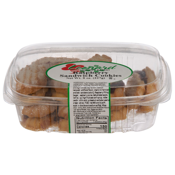 Leonard Novelty Bakery Sandwich Cookies Raspberry