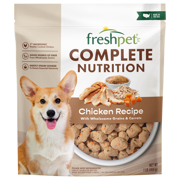 Freshpet Complete Nutrition Chicken Recipe Wet Adult Dog Food Refrigerated