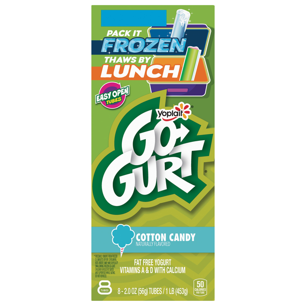 Save on Yoplait GoGURT Fat Free Cotton Candy Yogurt Tubes 8 ct Order
