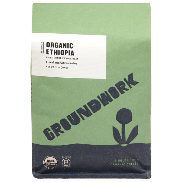 Groundwork Organic Ethopia Light Roast Whole Bean Coffee