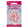 Culpitt Red Numeral Birthday Candle #4