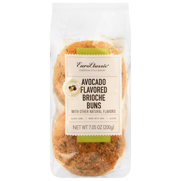 Euro Classic Avocado Flavored Brioche Buns - 4 ct