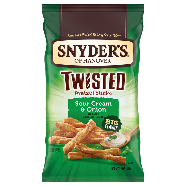 Snyder's of Hanover Sour Cream & Onion Flavored Twisted Pretzel Sticks