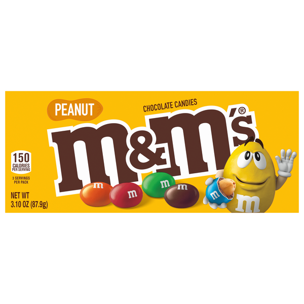 M&M's Peanut Milk Chocolate Candy Movie Theater Box