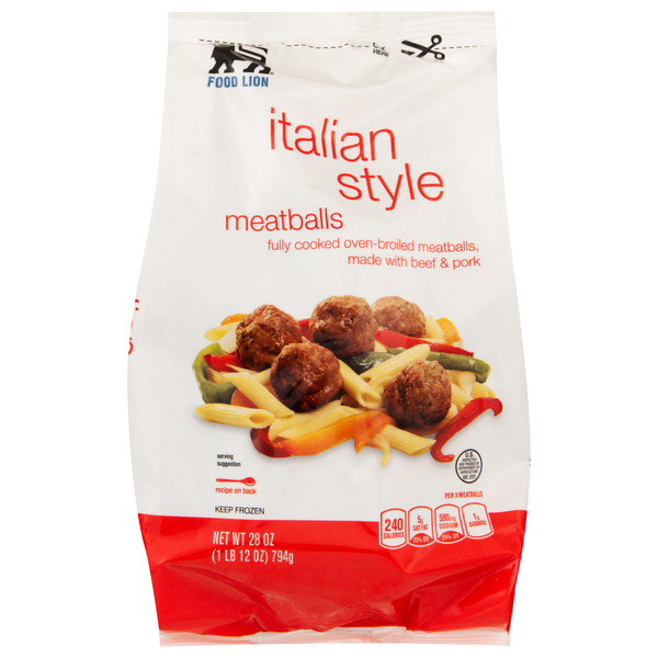 Save on Food Lion Italian Style Beef & Pork Meatballs Frozen Order