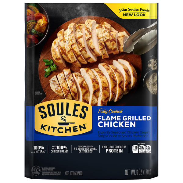 Soules Kitchen Flame Grilled Chicken Breast Strips Refrigerated