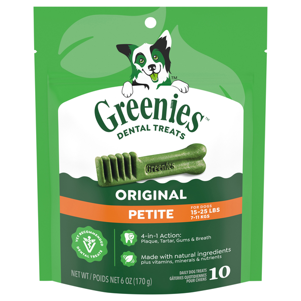 GREENIES Original Petite Adult Dental Dog Treats - 10 ct