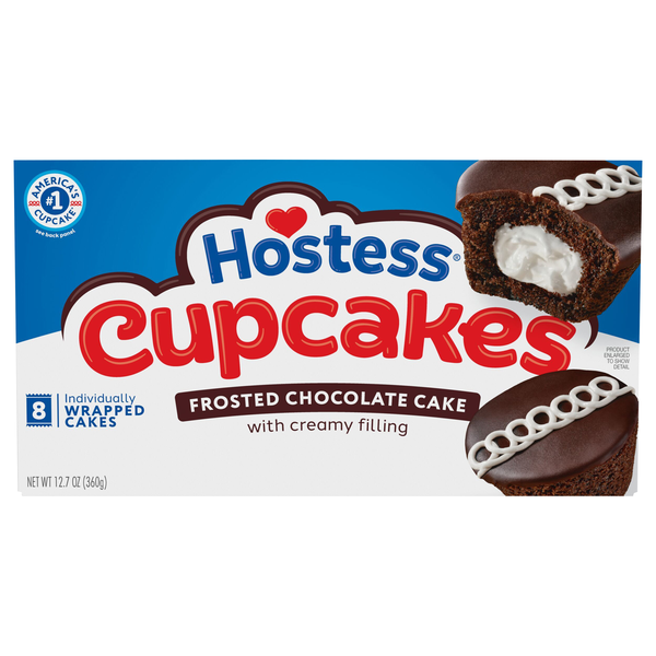 Hostess Chocolate Cupcakes - 8 ct