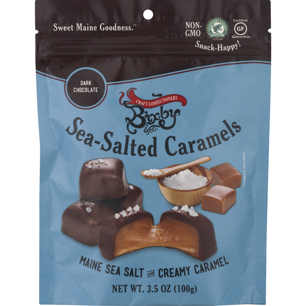 Bixby & Co. Organic Dark Chocolate Sea Salted Caramels Candy
