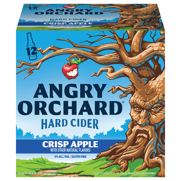Angry Orchard Hard Cider Crisp Apple - 12 pk