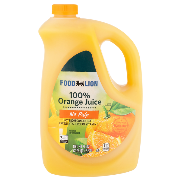 Food Lion 100% Orange Juice No Pulp