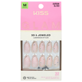 Kiss Glam 3D & Jeweled Nails Medium Length Breeze Of Bliss
