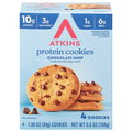 Atkins Chocolate Chip 10g Protein Cookies - 4 ct