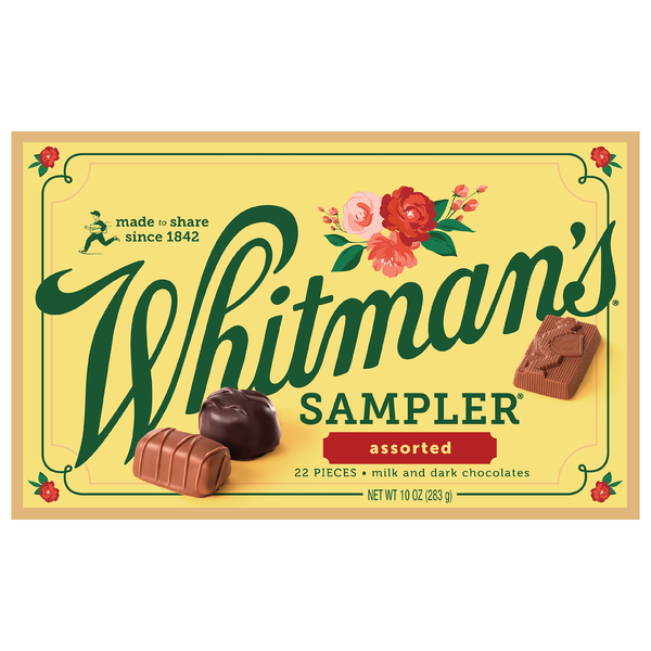 Whitman's Sampler Assorted Milk & Dark Chocolates Candy Gift Box