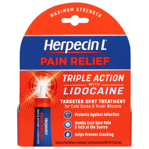 Herpecin-L Pain Relief Triple Action with Lidocaine Maximum Strength