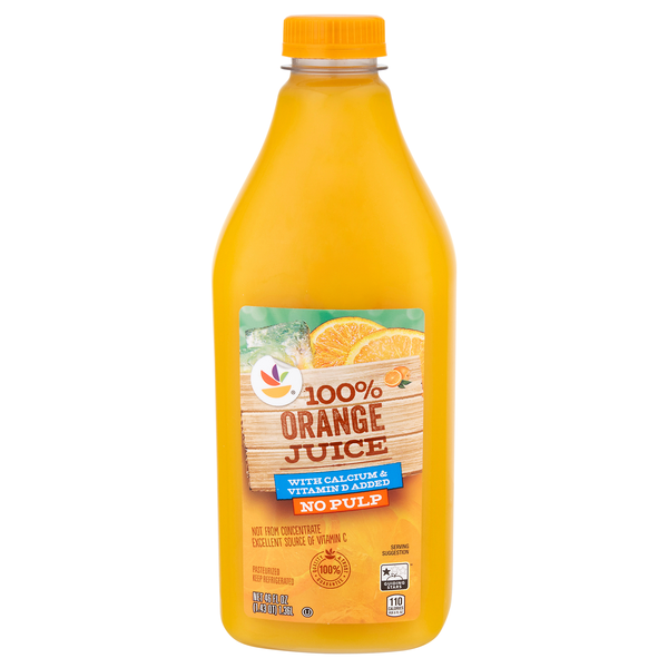 Our Brand Calcium & Vitamin D 100% No Pulp Orange Juice