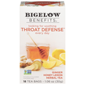 Bigelow Benefits Throat Defense Ginger Honey Lemon Herbal Tea Bags