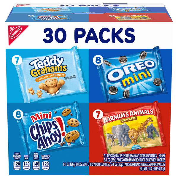 Nabisco Crackers & Cookies Variety Packs - 30 ct