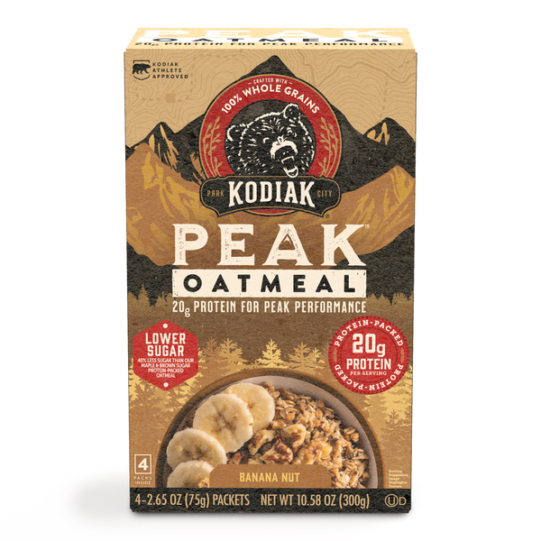 Kodiak Peak Lower Sugar Banana Nut Protein Oatmeal - 4 ct