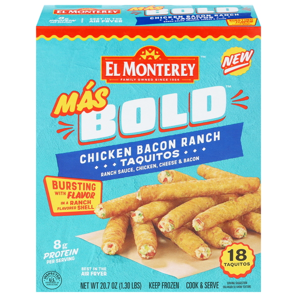 El Monterey Chicken Bacon Ranch Taquitos - 18 ct