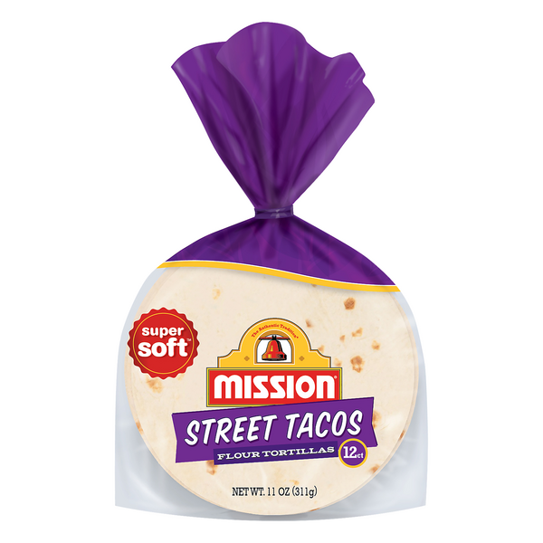 Mission Super Soft Street Taco Flour Tortillas 4.5 Inch - 12 ct