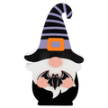 Smart Living Halloween Gnome Wood Decor Bat
