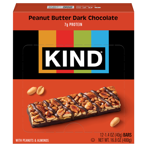 KIND Gluten Free Peanut Butter Dark Chocolate Bars - 12 ct