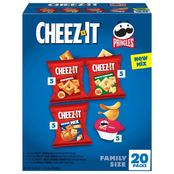Cheez-It Pringles Lunch Snacks Variety Pack - 20 ct