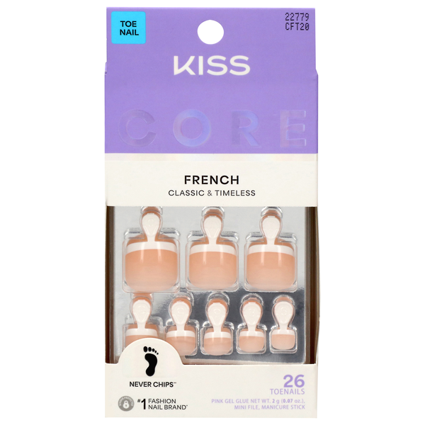 Kiss Core Magnetic French Design Toenails Two of a Kind