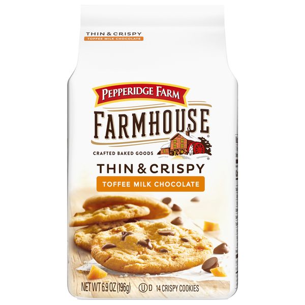 Pepperidge Farm Farmhouse Thin & Crispy Toffee Milk Chocolate Cookies