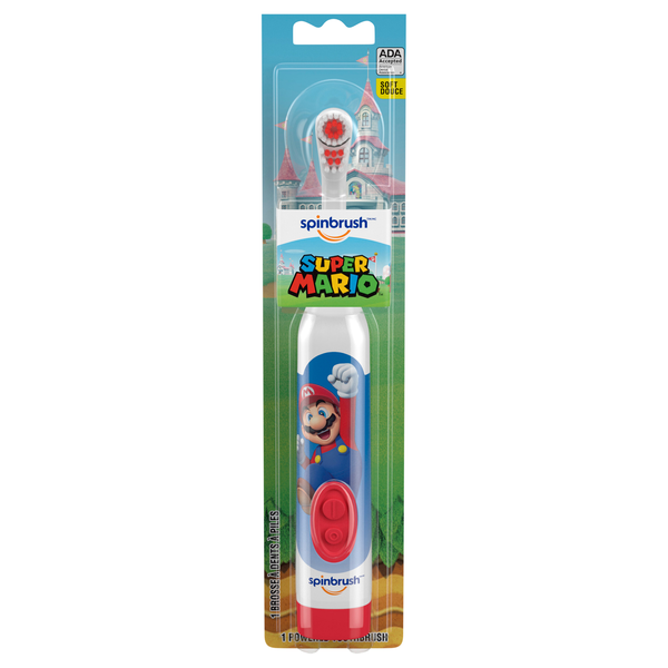 Spinbrush Kid's Super Mario Soft Powered Toothbrush