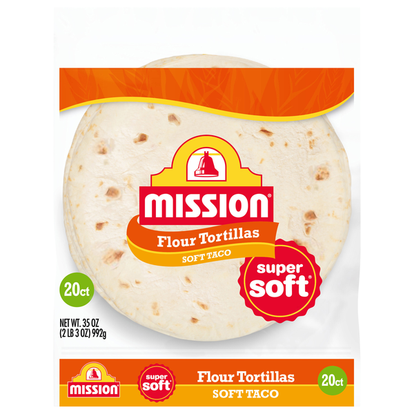 Mission Super Soft Taco Flour Tortillas 8 Inch - 20 ct