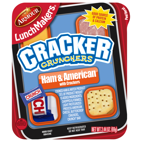 Armour LunchMakers Cracker Crunchers Ham & American