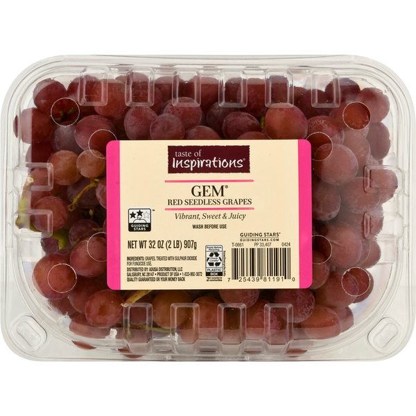 Save on Taste of Inspirations Gem Seedless Red Grapes Order Online
