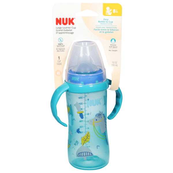 NUK Large Learner Cup 10 oz 8M+ Blue