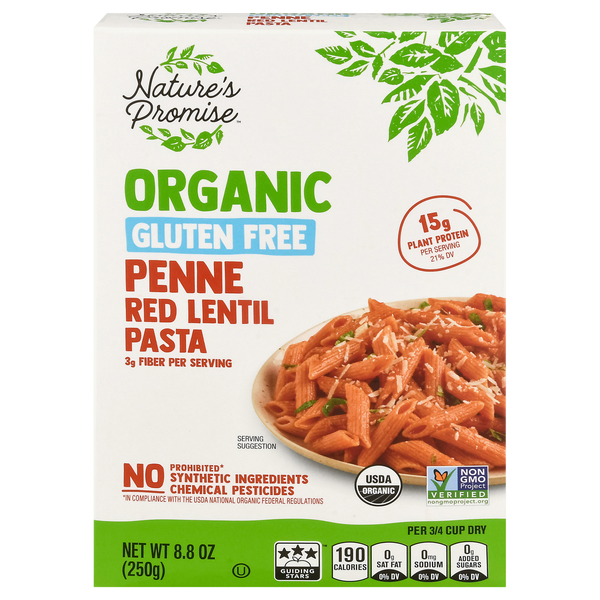 Nature's Promise Organic Gluten Free Penne Red Lentil Pasta