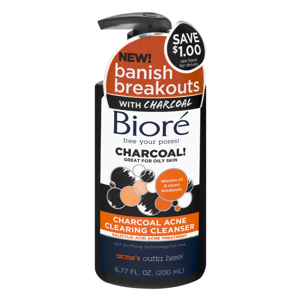 biore charcoal acne clearing cleanser