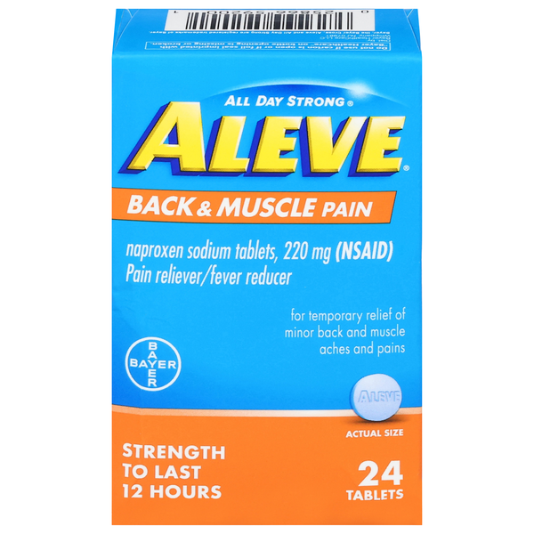 Aleve All Day Strong Back & Muscle Pain 220 mg Tablets