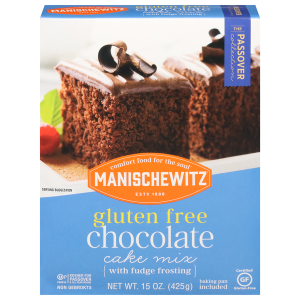 Manischewitz Gluten Free Chocolate Cake Mix w/Frosting Kosher For Passover