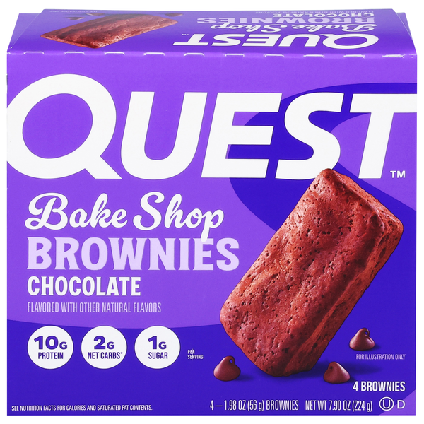 Quest Bake Shop Chocolate Brownies - 4 ct